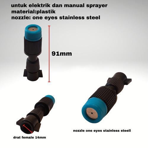 Spuyer Nozzle Plastik Sprayer Elektrik Manual 1 Lubang semprot pertanian