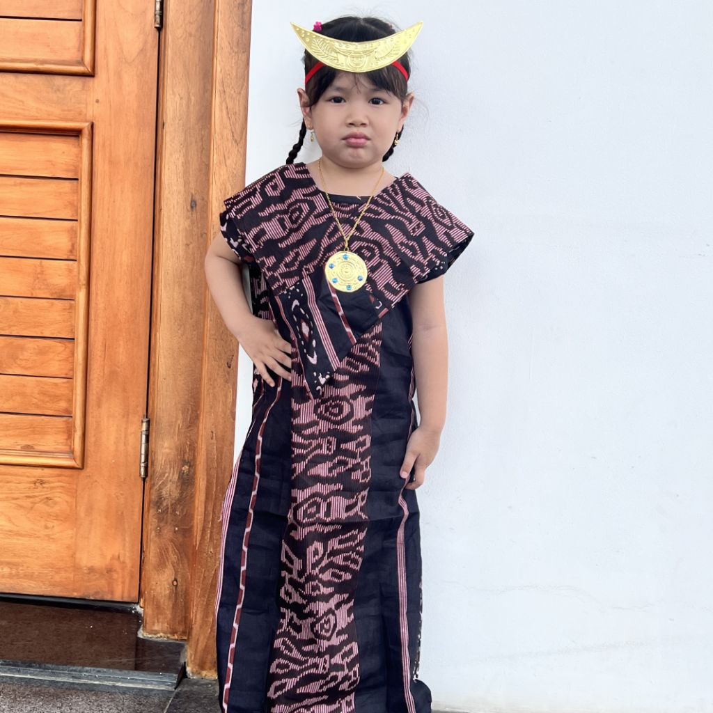 BATIK KIDS Pakaian Tradisional NTT Songket Tradisional Adat NTT Beraksesoris Lengkap