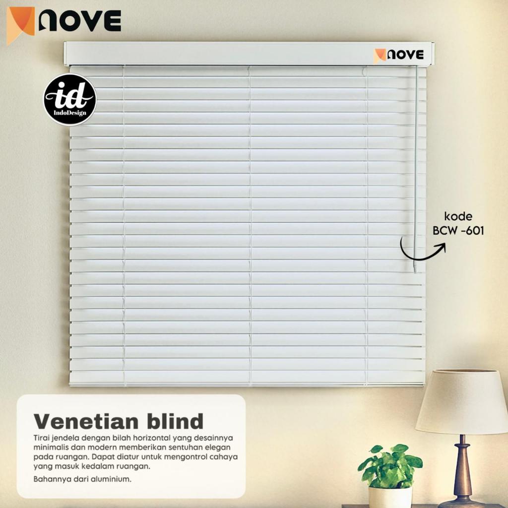 Venetian Blind Aluminium Kerai Tirai Jendela Rumah & Kantor Modern Costum Ukuran