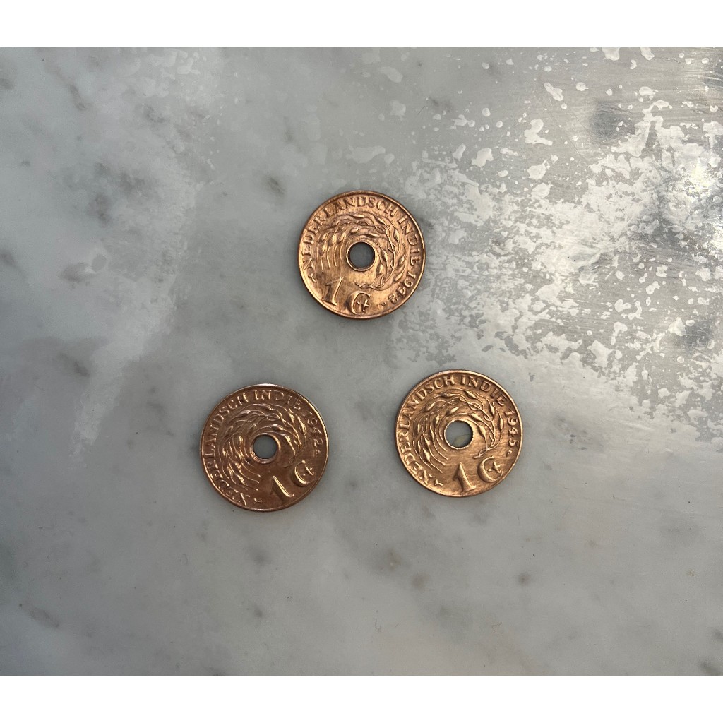 Uang Koin Kuno Nederland  Indie tahun 1942 / 1945 1 sen