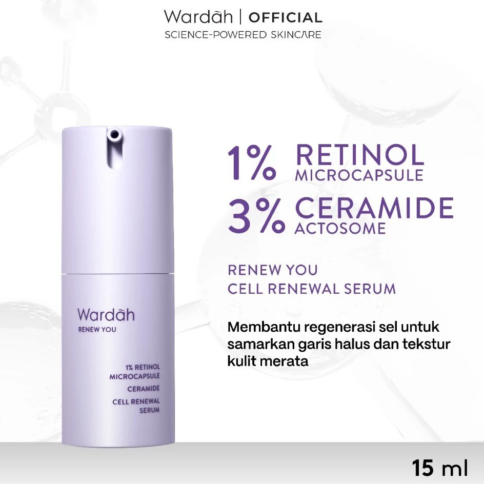 Wardah Renew You 1% Retinol Microcapsule Ceramide Cell Renewal Serum / Retinol Wardah 15ML