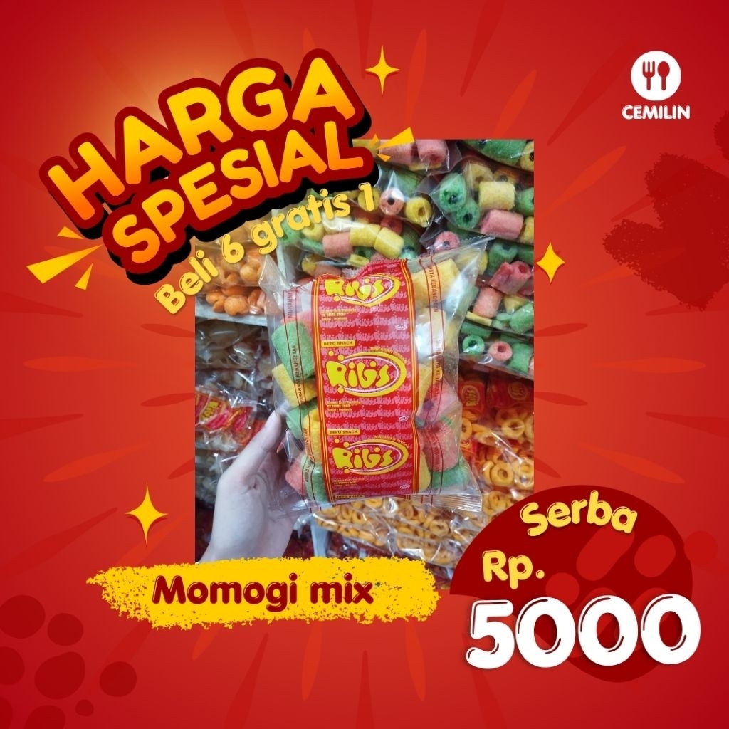 

Momogi Mix Cemilan Snack Serba 5000 beli 6 gratis 1