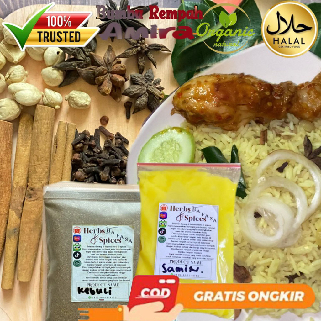 

paket lengkap 500gr kebuli komplit bumbu instan premium beras basmati hemat