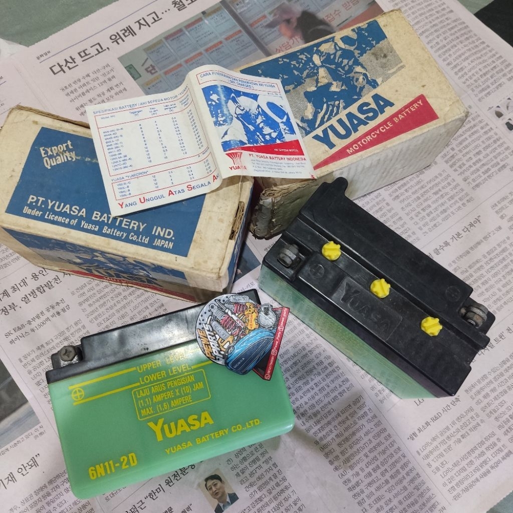 aki accu 6N11-2D 6volt c70 c700 c800 supercub nos new old stok yuasa