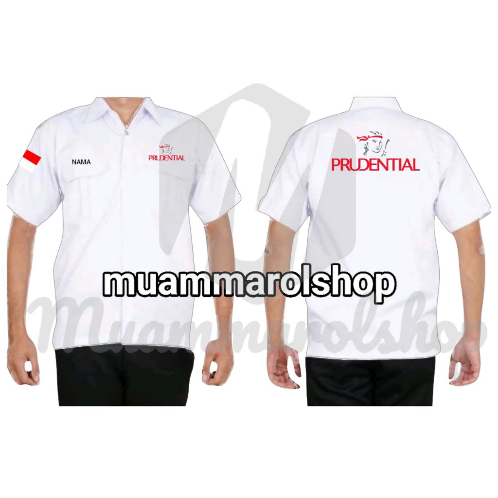 kemeja Prudential kemeja asuransi keuangan bordir