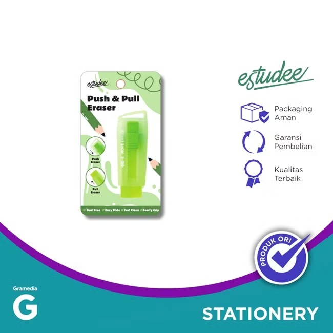 

Gramedia Karawaci - Estudee Push&Pull Eraser Es-H258 Green