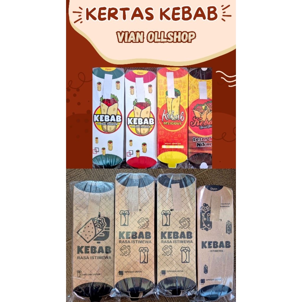 

Kertas Kebab Ivori Kotak Jumbo Termurah / Kemasan Kebab / Box Kebab - isi 100 lembar.