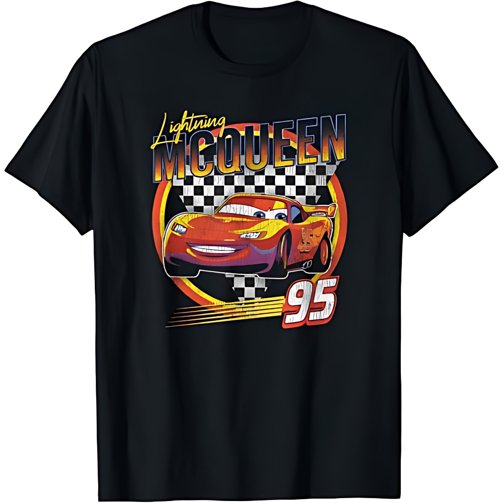 Disney Pixar Cars Lightning McQueen Vintage Race T-Shirt