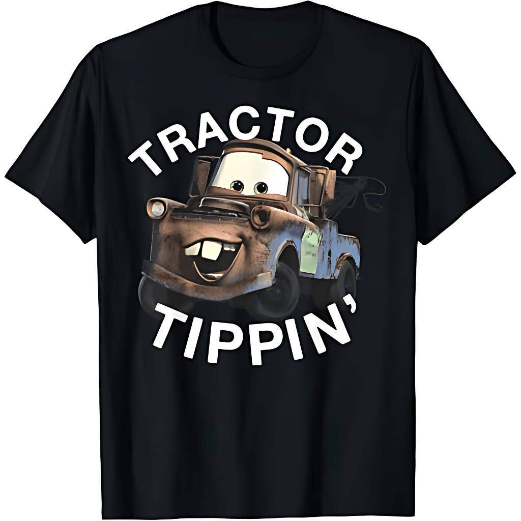 Disney Pixar Cars Mater Tractor Tippin' Vintage Rusted Logo T-Shirt