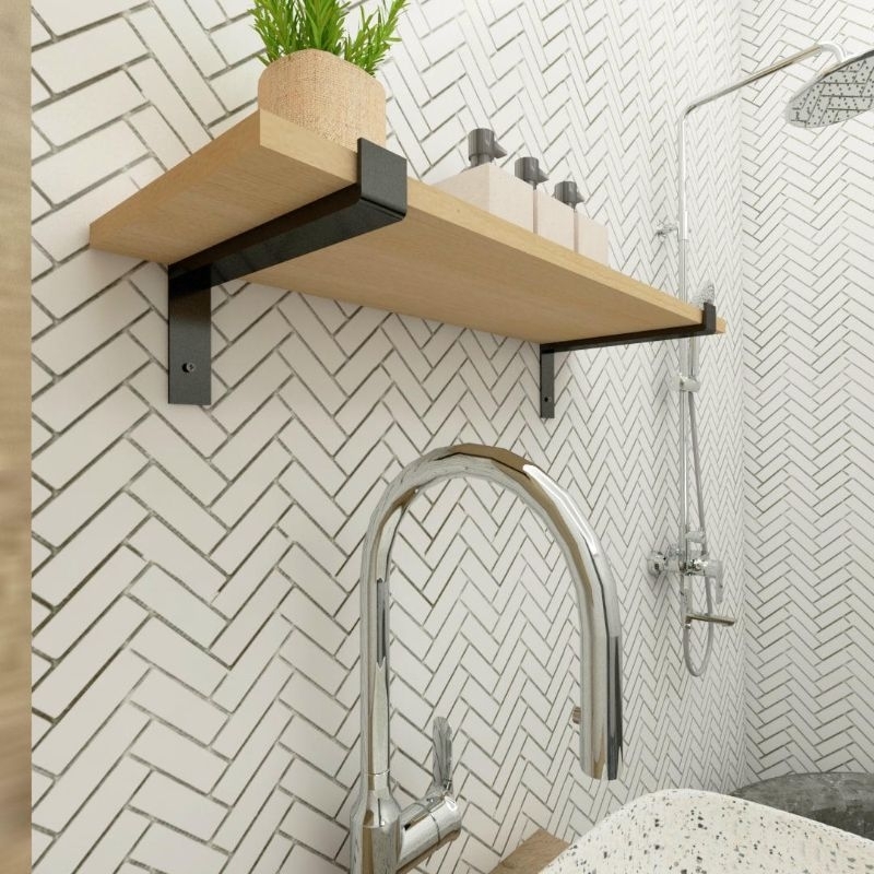 Rak Besi Siku Minimalis Tempel Dinding