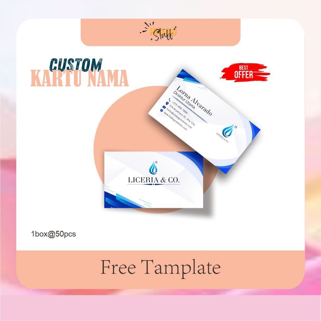 

Kartu Nama Murah 1Box isi 100 FREE BOX