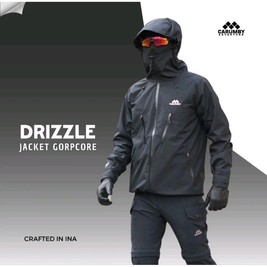 Jaket Gunung Carumby Drizzle Hitam