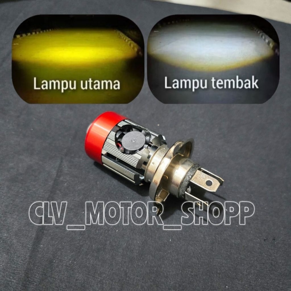 ORIGINAL H4 LASER HYPER LAMPU LED MOTOR H4 LASER 2 WARNA | LED H4 LASER MOTOR UNIVERSAL | BOHLAM LED