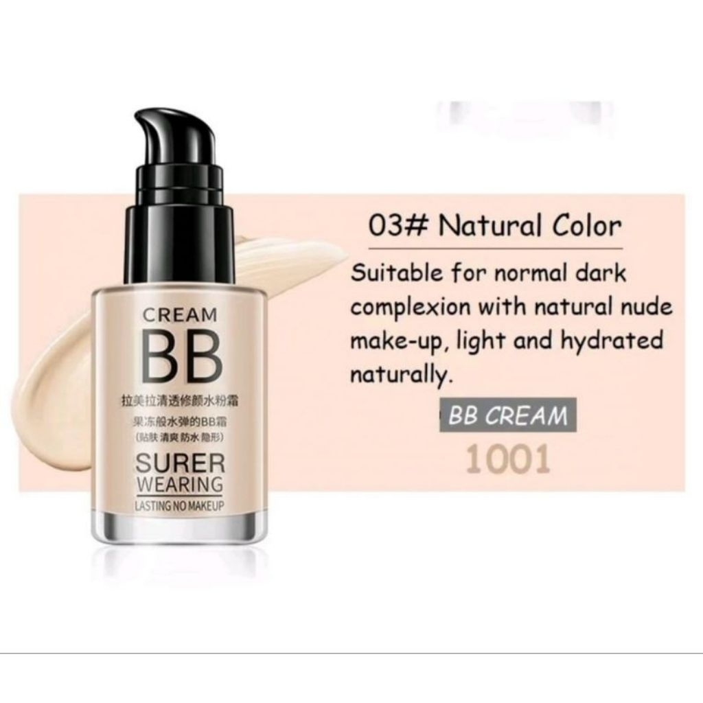 1001 Makeup Base Foundation Liquid BB Cream Moisturizing Tahan Lama