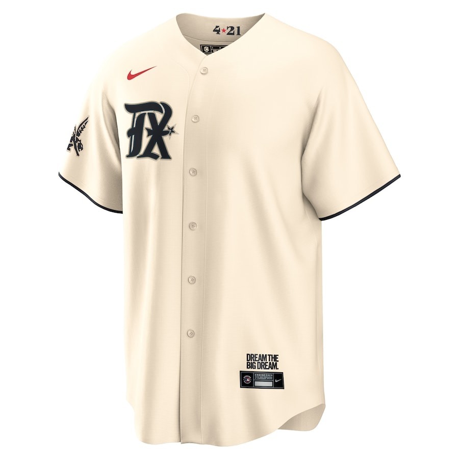 Jersey Nike MLB Baseball Texas Rangers City Connect ORIGINAL Cream
