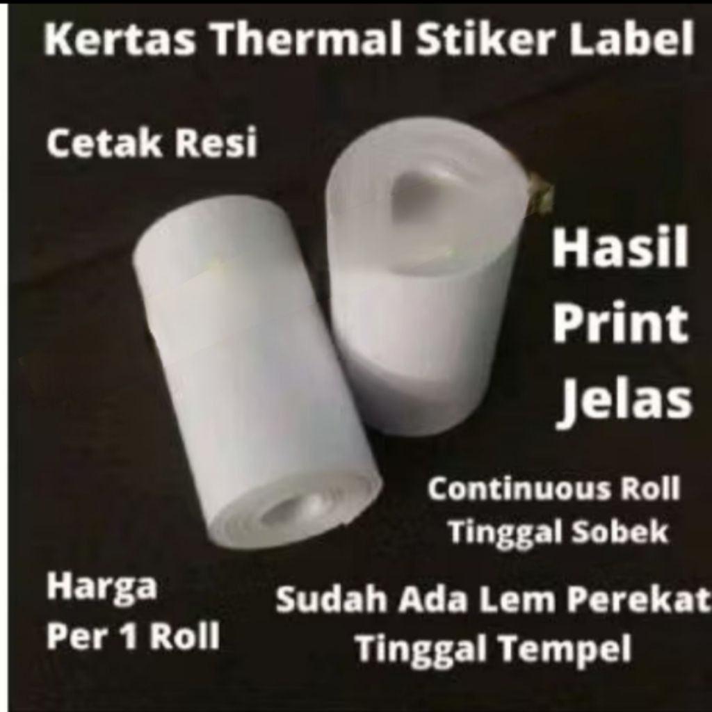

KERTAS STICKER THERMAL 58 MM cocok untuk printer Label 58MM