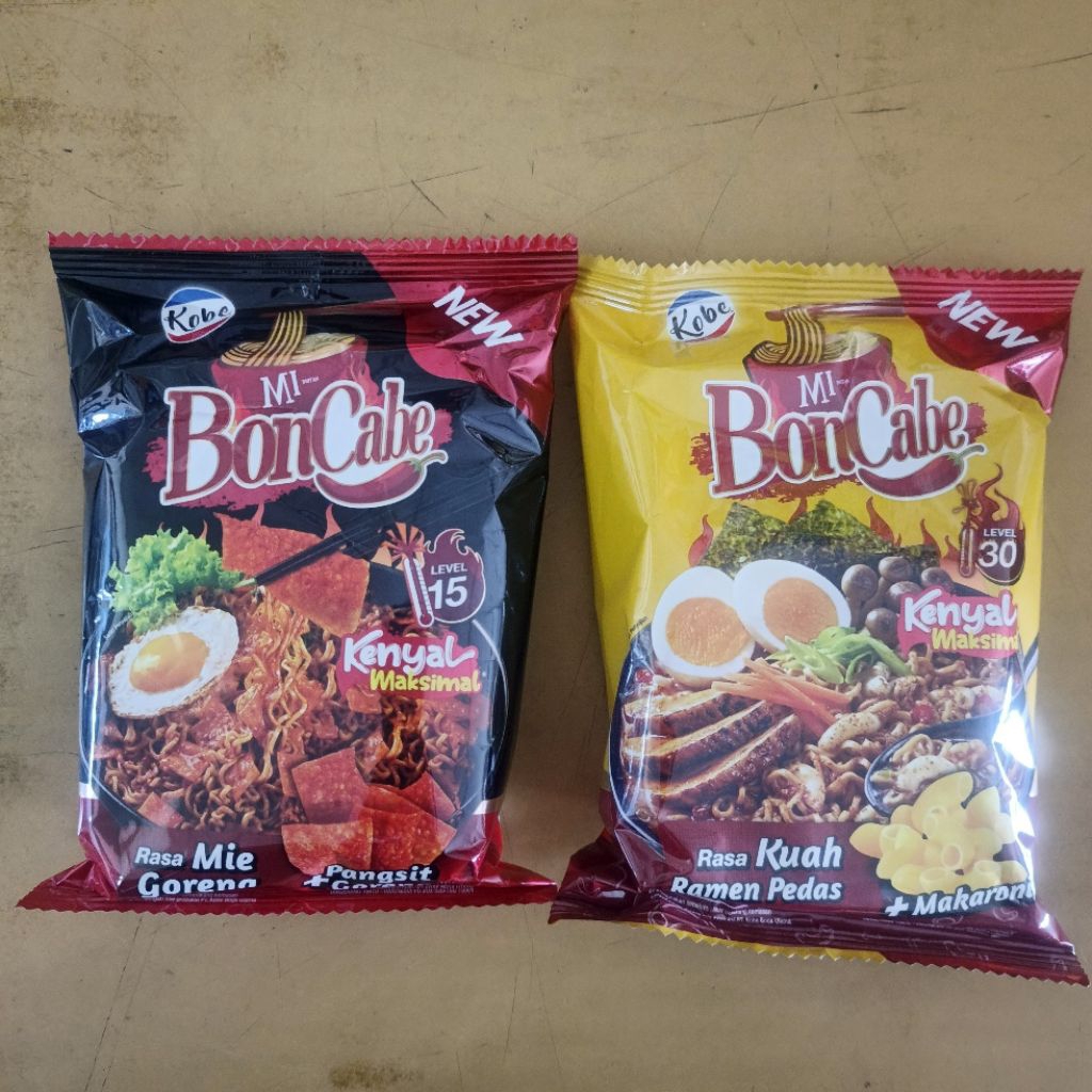 

Mi Boncabe Level 15 Mie Goreng / Kuah Ramen Pedas