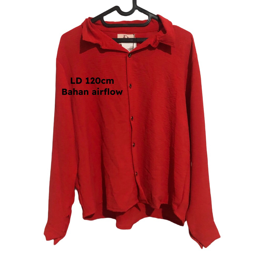 Atasan Oversize Kemeja Crinkle Airflow