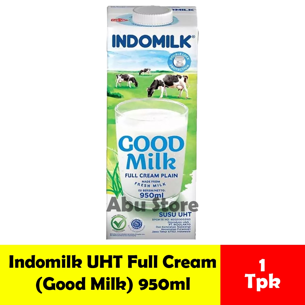 

Susu Indomilk UHT Good Milk full cream plain 950ml