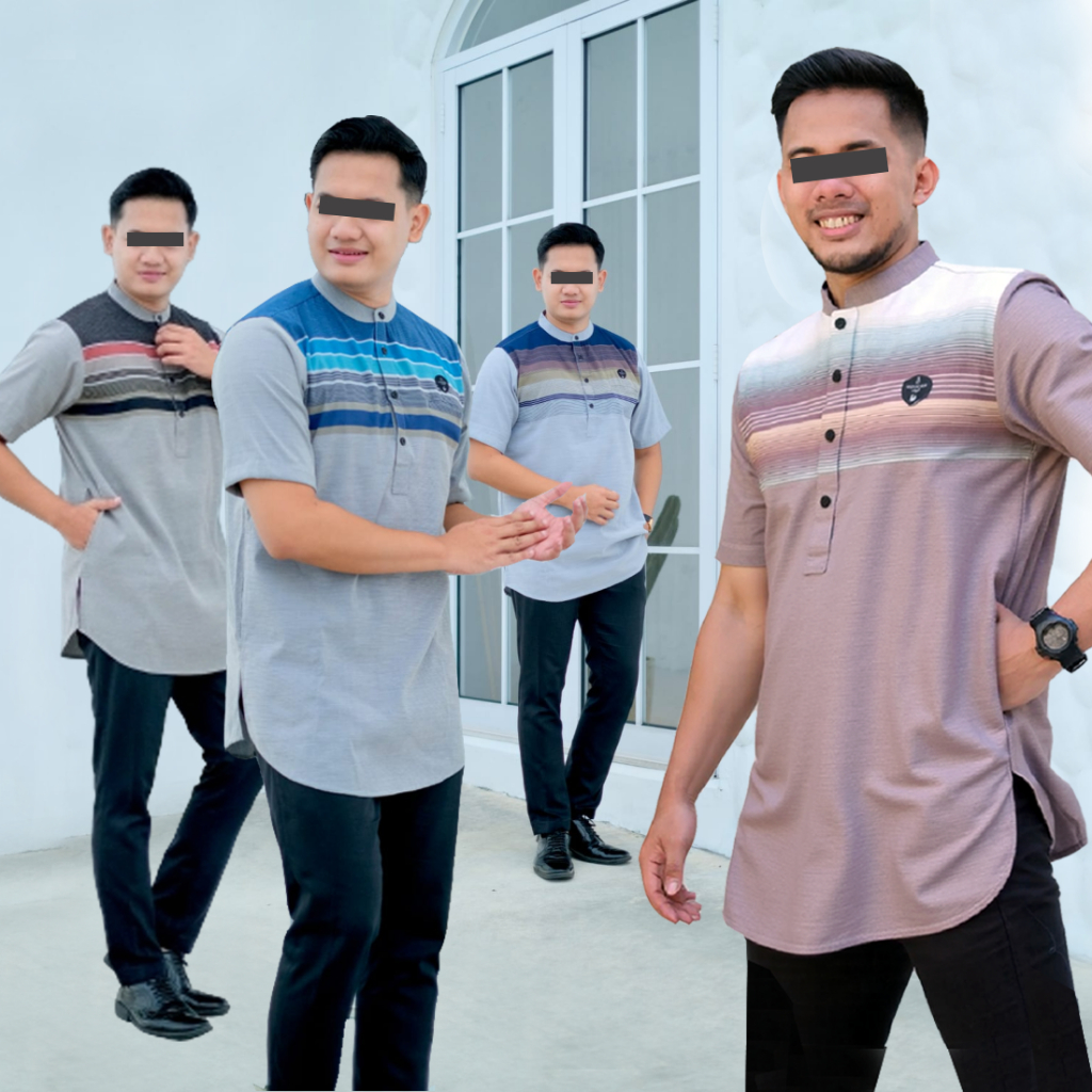 Baju Koko Pria Kurta Pakistan Lengan Pendek Zeni By Ilnaaf