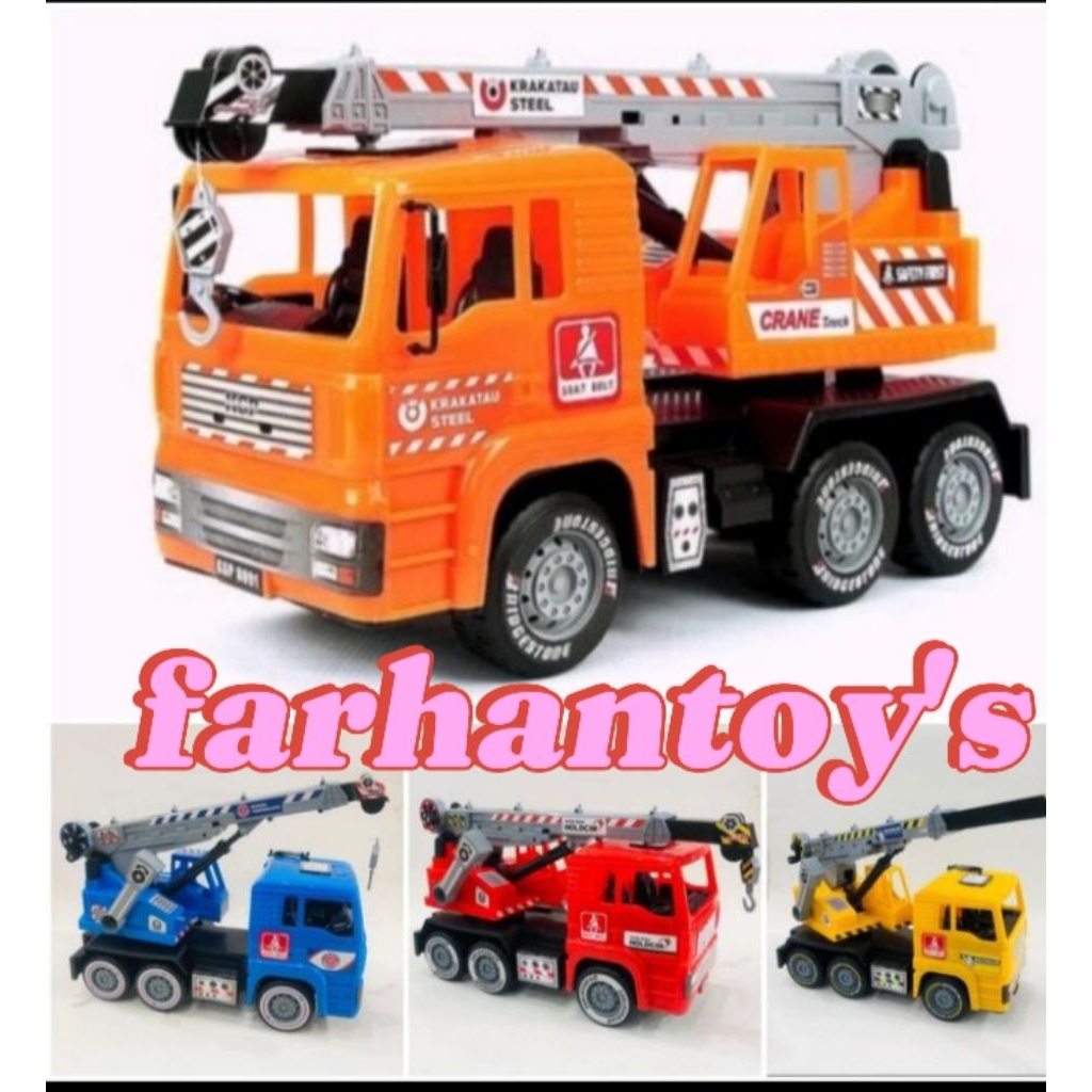 KGP 8091 Mainan Mobil Konstruksi Crane Truck / Mobil Truk Derek Jumbo