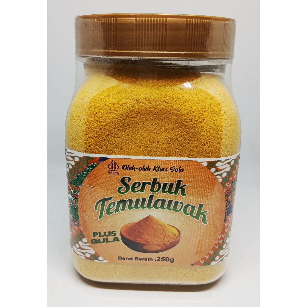 

SERBUK TEMULAWAK PLUS GULA 250 gr (Dd98), Asli 100% tanpa campuran dan tanpa bahan pengawet, dengan 2x proses , yg mrnghasilkan produk lebih garing ,tahan lama dan tidak berampas