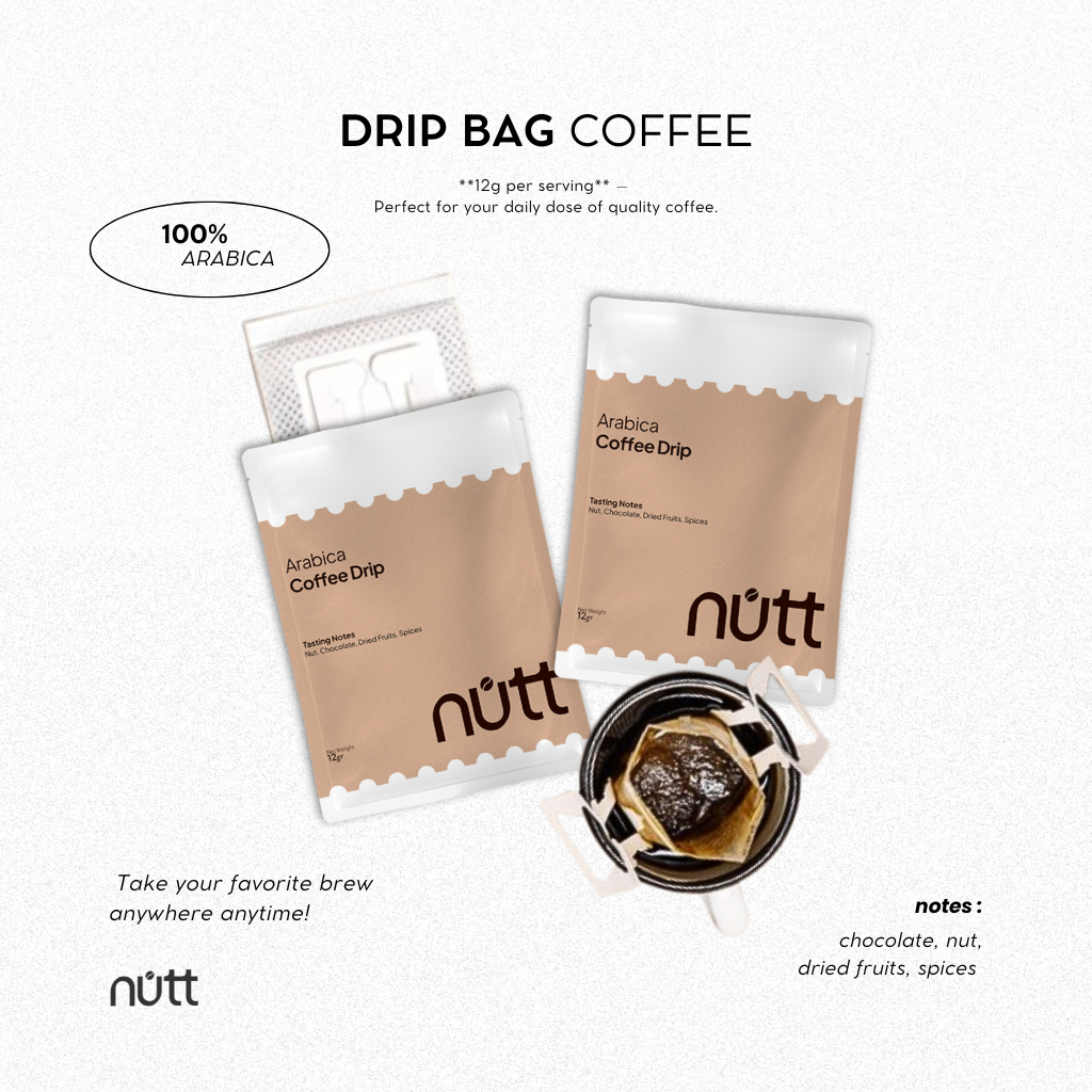 

NUTT Coffee Drip Bag – 5 pcs | 100% Kopi Arabika