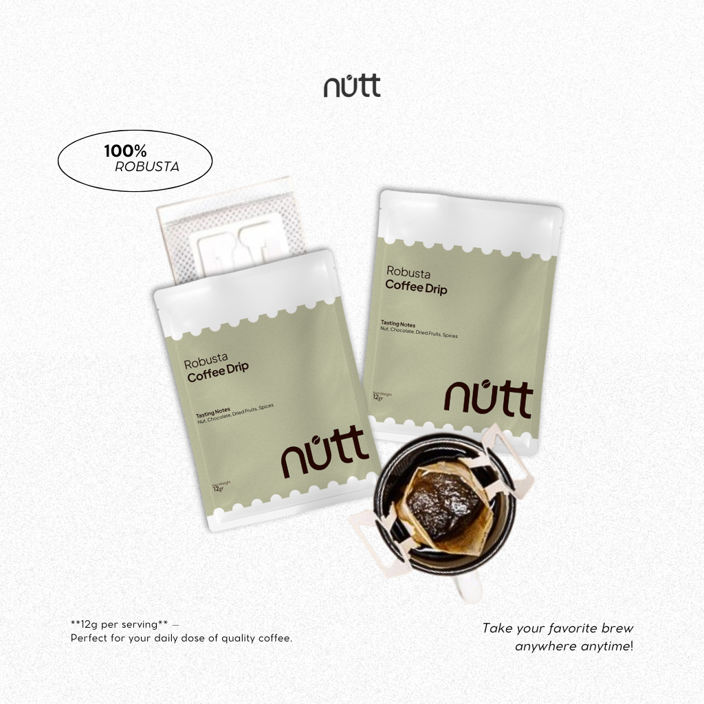 

NUTT Coffee Drip Bag – 5 pcs | 100% Kopi Robusta