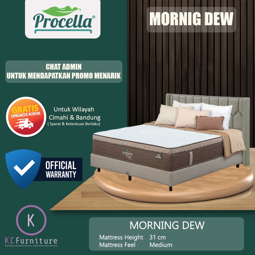 Kasur Springbed Procella - Morning Dew ( Full Set Dengan Divan dan Sandaran )
