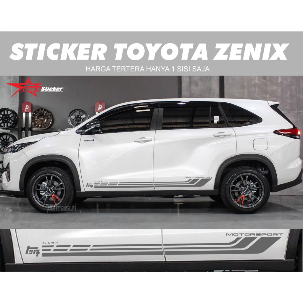Sticker Pintu Toyota Zenix Aksesoris Mobil Toyota Zenix 2023