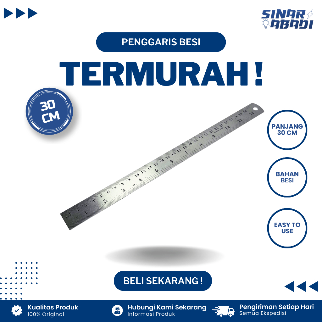 

Penggaris Besi 30 Centimeter