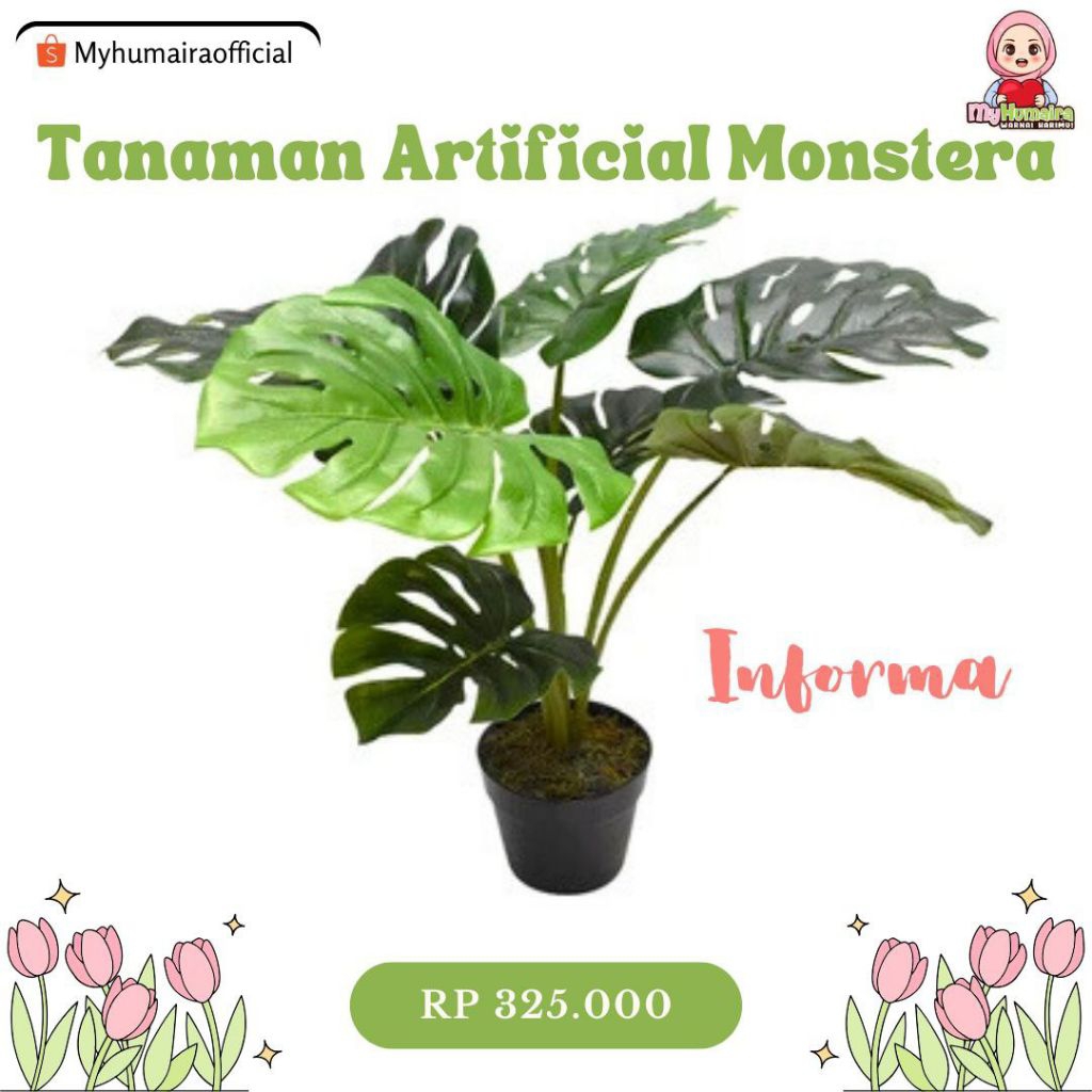 [TENGGARONG] TANAMAN HIAS ARTIFICIAL MONSTERA INFORMA