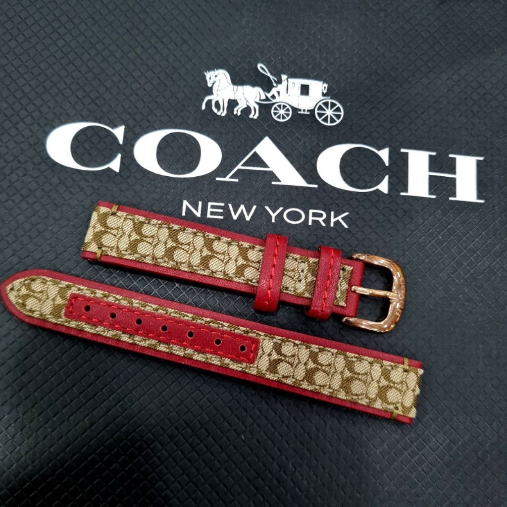 Tali Kulit Jam Tangan  / Strap Kulit Jam Tangan Coach Ukuran 15
