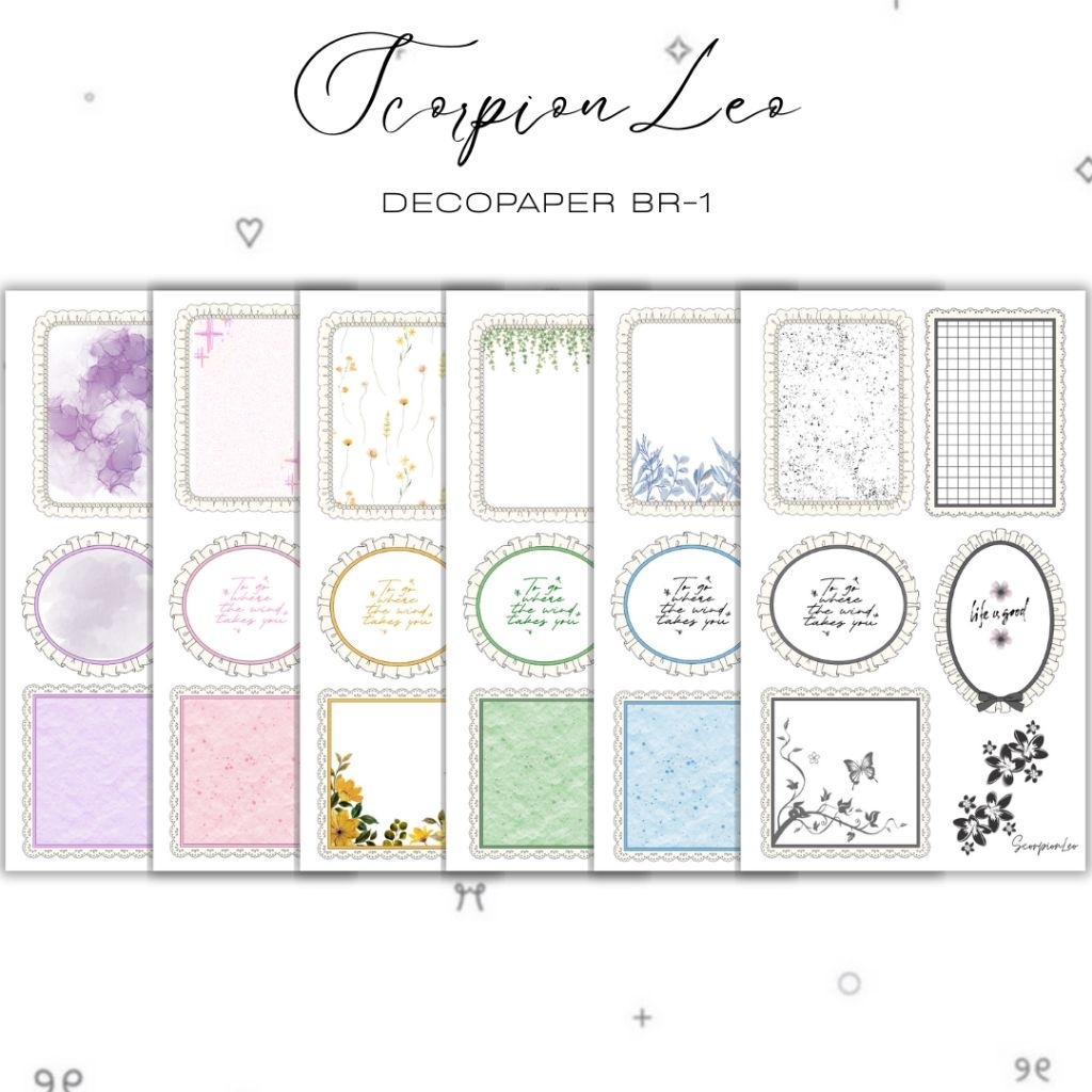 

Frame Sheet for journaling scrapbooking atc.