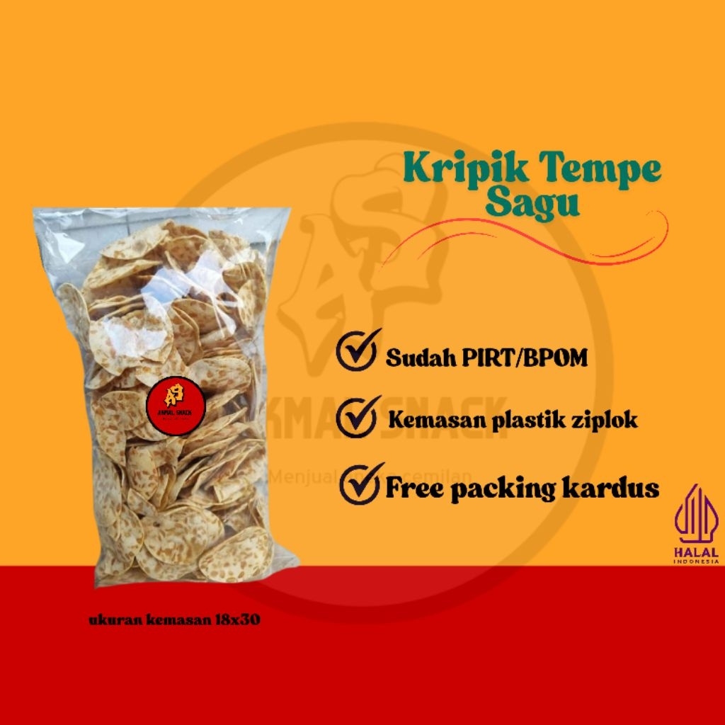 

500gram tempe sagu tepung tempe kress khas bandung