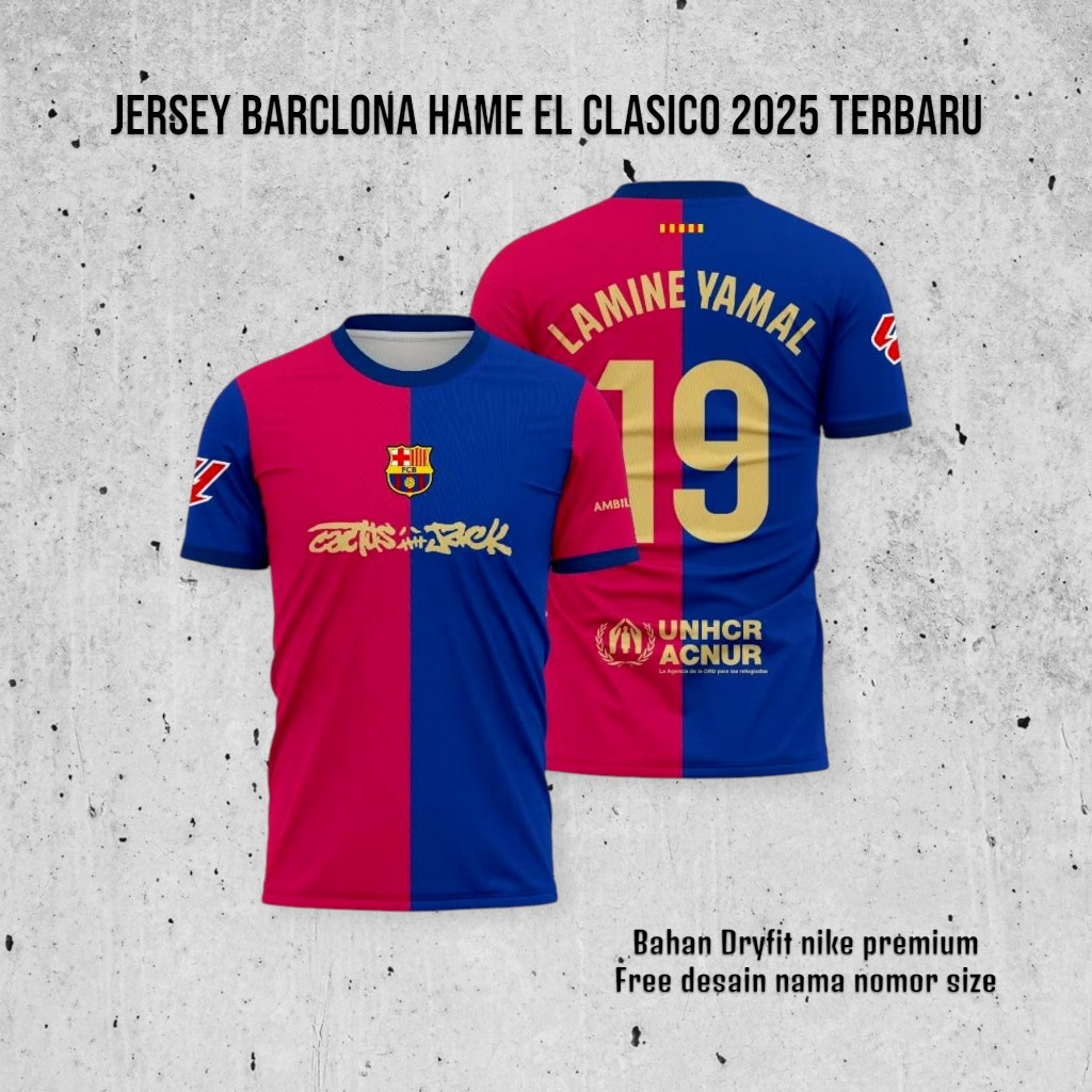 Jersey Barcelona Home EL CLASICO 2025 TERBRU full priting