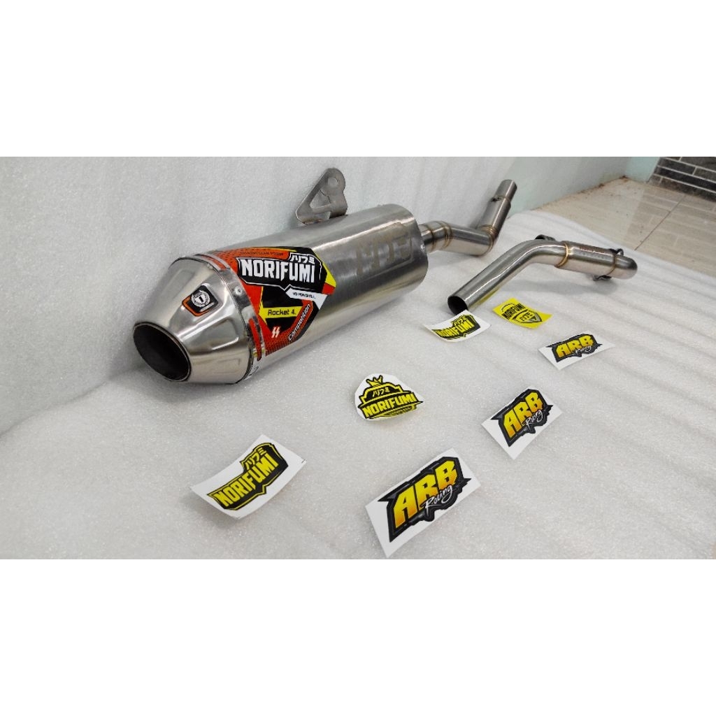 KNALPOT NORIFUMI ROKET 4 COMPETITION UNTUK MOTOR CRF 150 KLX 150 KLX 150 SM SE KLX BF D-TRACKER KLX 
