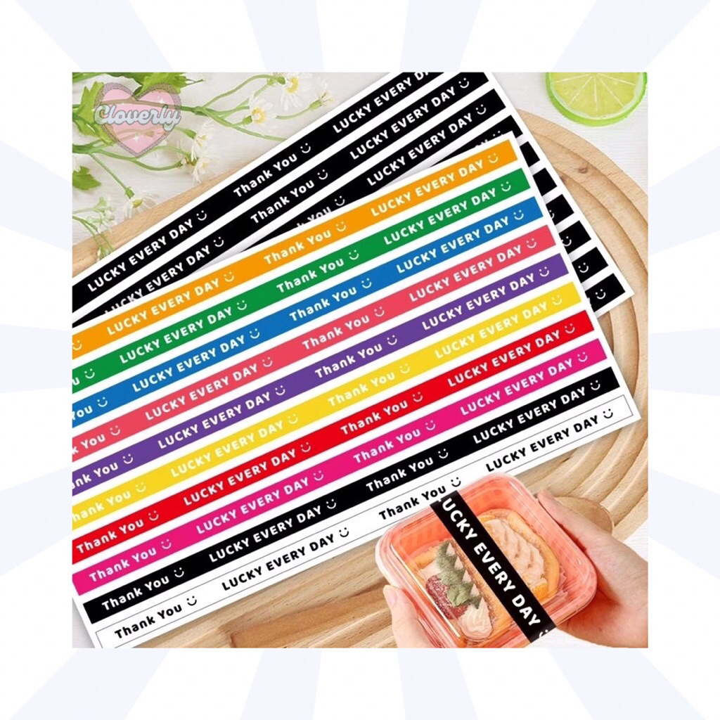 

[CLOVERLY] STICKER PANJANG - KODE 04 / STICKER JUALAN BRAND MAKANAN DESSERT KUE MURAH