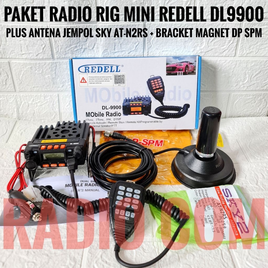 RADIO RIG MINI DUALBAND WEIRCOM WR9800 WEIRWEI UV9800 PLUS ANTENA BRACKET MAGNET DP SPM RIG MINI UV8