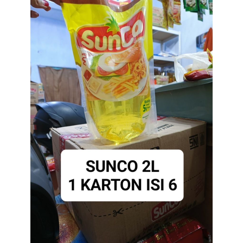 

Sunco 2 Liter 1 dus isi 6 pcs minyak goreng sunco