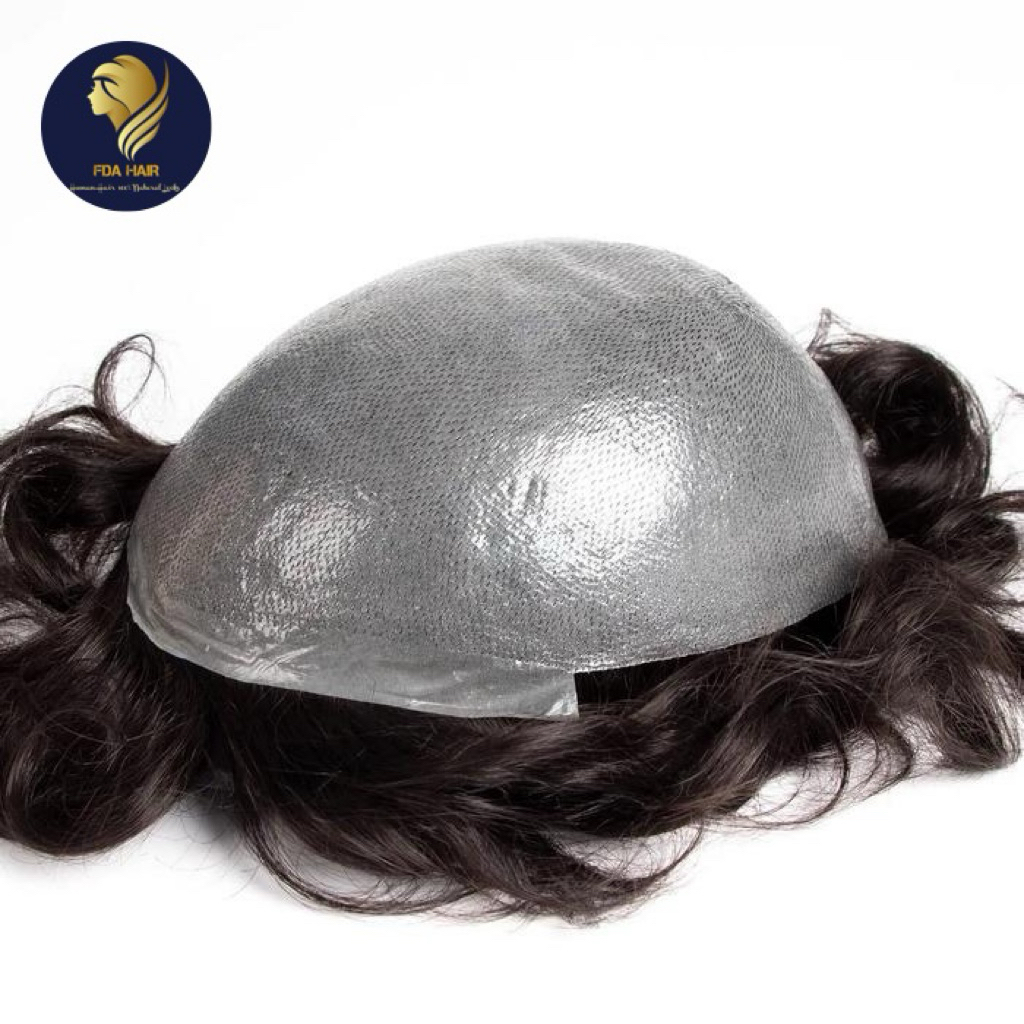 Toupee skin / hair toupee / penutup botak pria natural human hair