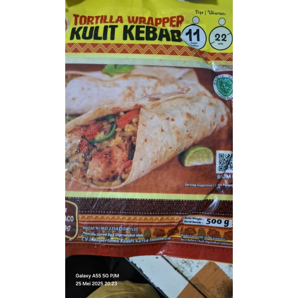

INDOPERTAMA TORTILLA WRAPPER KECIL 22CM ISI 11 LEMBAR