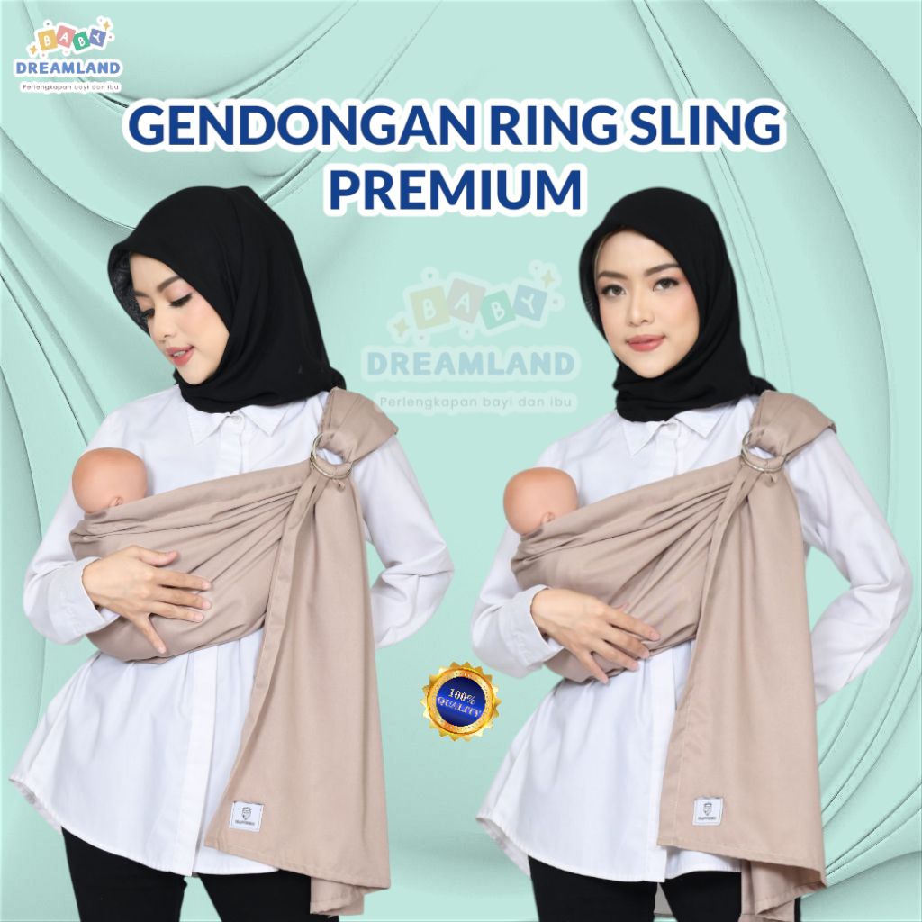 Gendongan Ring Sling Premium Toyobo– Gendongan Bayi Kain Lembut & Adem – Ring Sling Newborn & Balita
