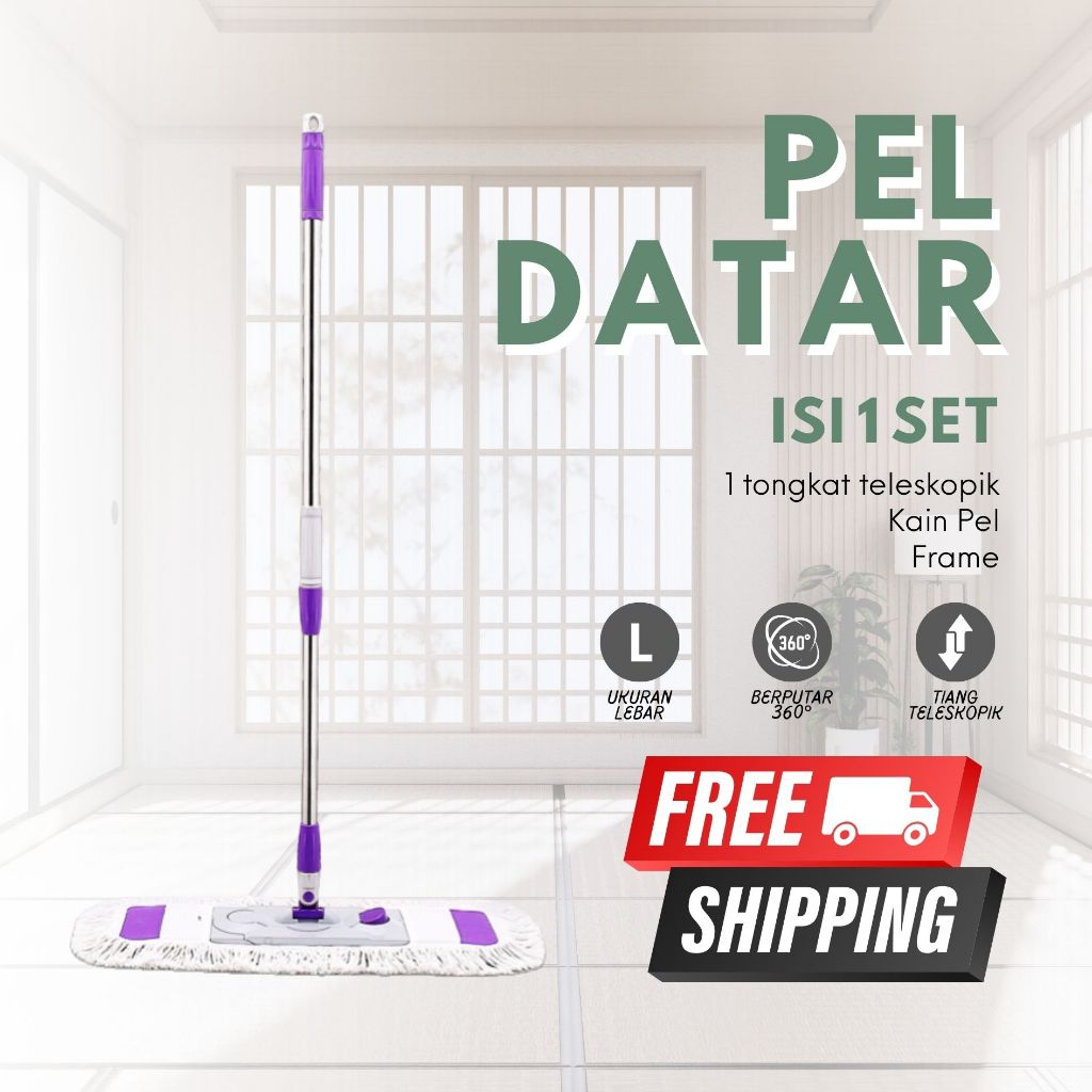 Terlaris Pel Datar Untuk Loby Kantor, Rumah Sakit, Apartemen - Bahan Benang Wol - Tongkat Teleskopik