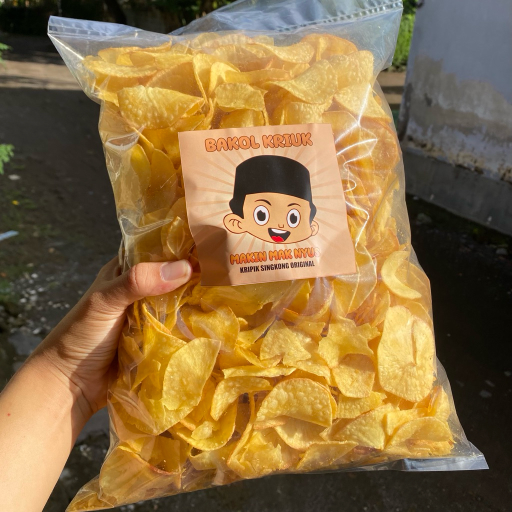 KERIPIK SINGKONG ORIGINAL 1kg / kripik singkong original gurih/keripik singkong original asi / kripi