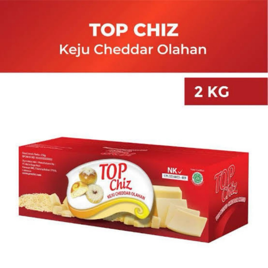 

Cheddar Cheese Topchiz / Keju Cheddar 2 KG