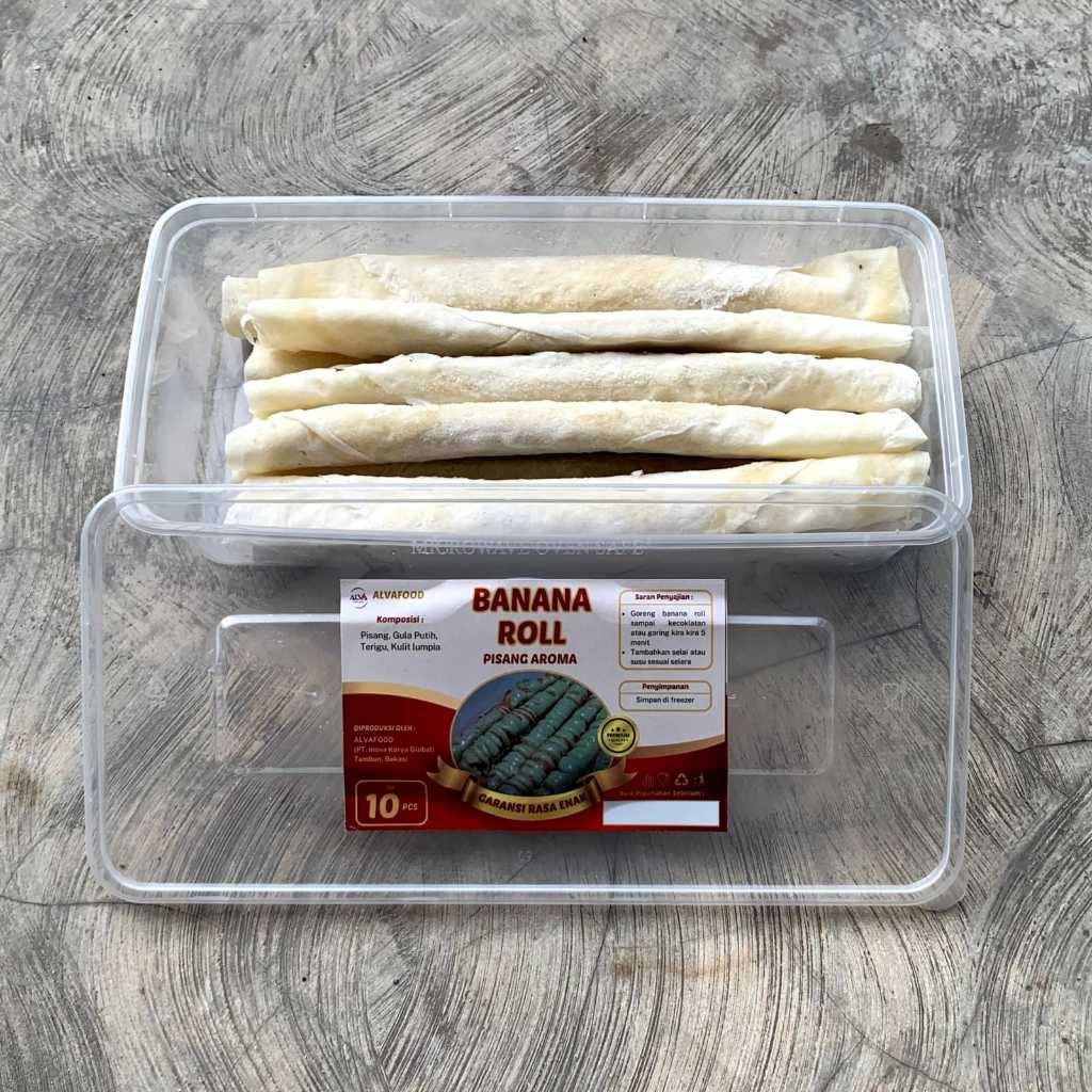 

PISANG AROMA FROZEN BANANA ROLL CRYSPI PREMIUM ISI 10 PCS BUKAN CARAMEL CEMILAN MANIS ROLLS ALVAFOOD