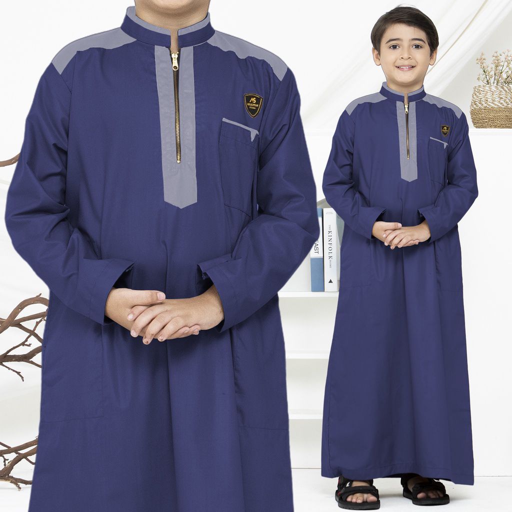 Best Seller Jubah Anak /Gamis Anak Laki-Laki Premium 9 - 16 Tahun Kombinasi