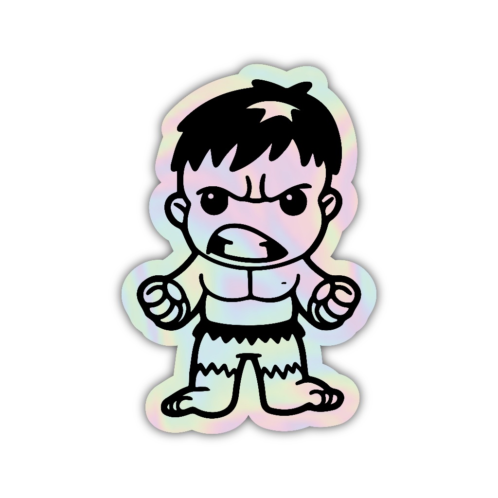 

Z318 sticker cute hulk aesthetic, stiker hologram satuan