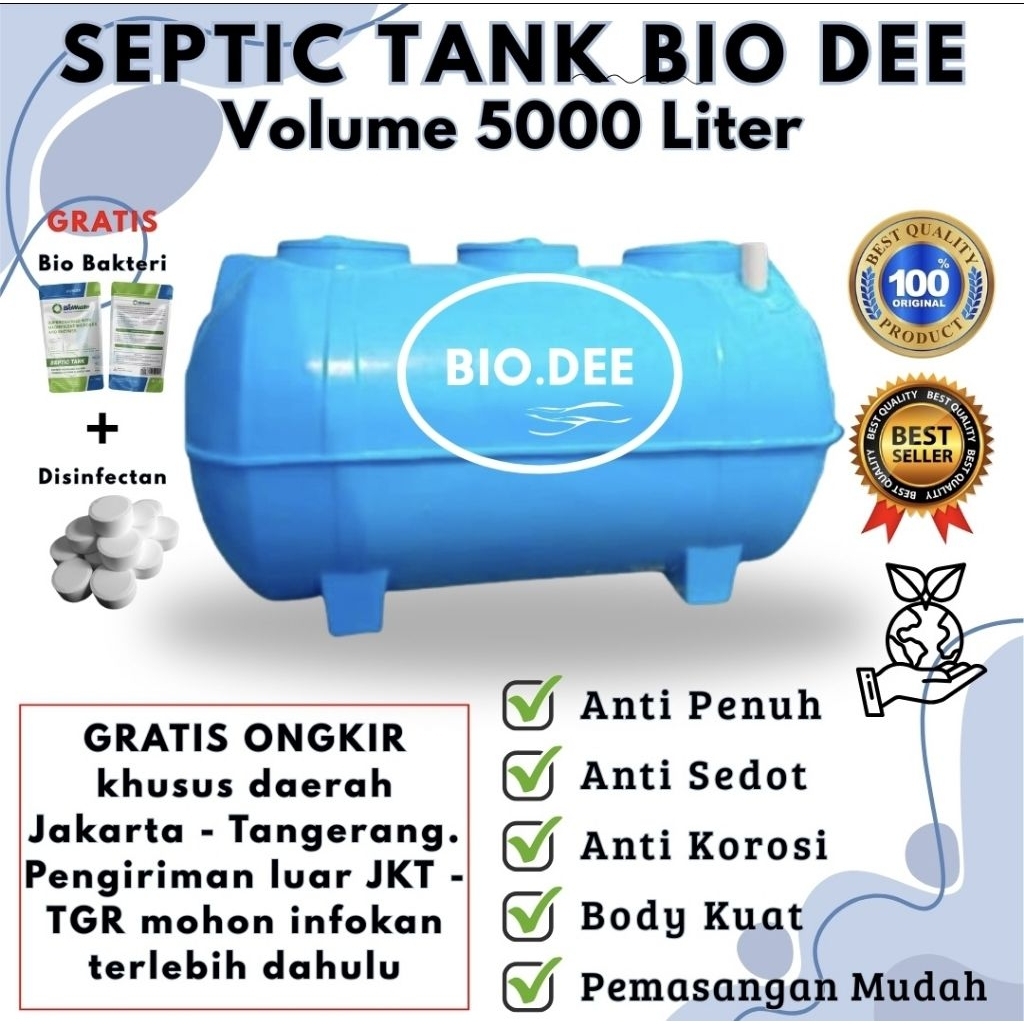 Septic tank bio dee septic tank 5000 liter